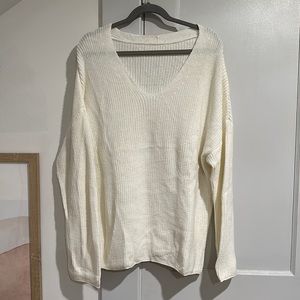 Oversized cream sweater